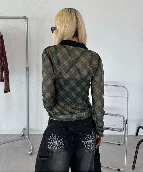 sedacle girl（セダクルガール）の「シースルーユニフォームロンT（Tシャツ/カットソー・レディース・カーキ/レッド/ブラウン・SMALL/MEDIUM）」の12枚目の写真