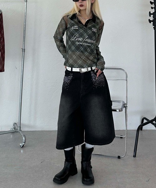 sedacle girl（セダクルガール）の「シースルーユニフォームロンT（Tシャツ/カットソー・レディース・カーキ/レッド/ブラウン・SMALL/MEDIUM）」の14枚目の写真