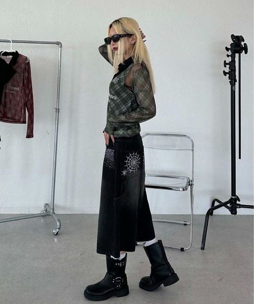 sedacle girl（セダクルガール）の「シースルーユニフォームロンT（Tシャツ/カットソー・レディース・カーキ/レッド/ブラウン・SMALL/MEDIUM）」の15枚目の写真