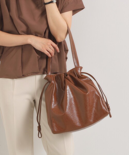 ITS'DEMO（イッツデモ）の「ヴィンテージ合皮トート（トートバッグ・レディース・ベージュ/ダークブラウン/ブラック・00）」の11枚目の写真