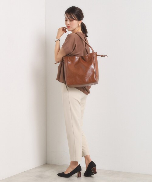 ITS'DEMO（イッツデモ）の「ヴィンテージ合皮トート（トートバッグ・レディース・ベージュ/ダークブラウン/ブラック・00）」の20枚目の写真