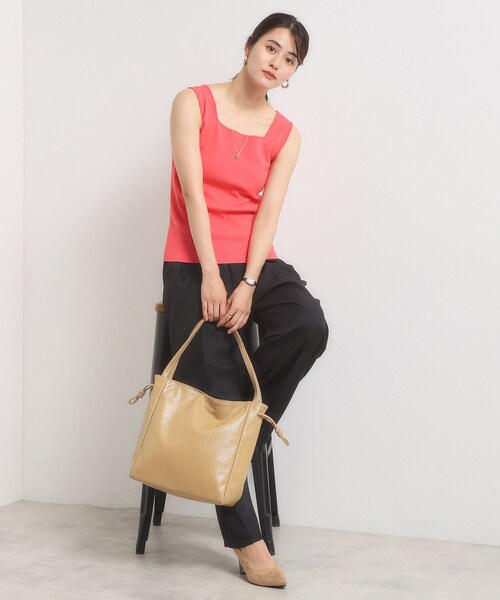 ITS'DEMO（イッツデモ）の「ヴィンテージ合皮トート（トートバッグ・レディース・ベージュ/ダークブラウン/ブラック・00）」の21枚目の写真