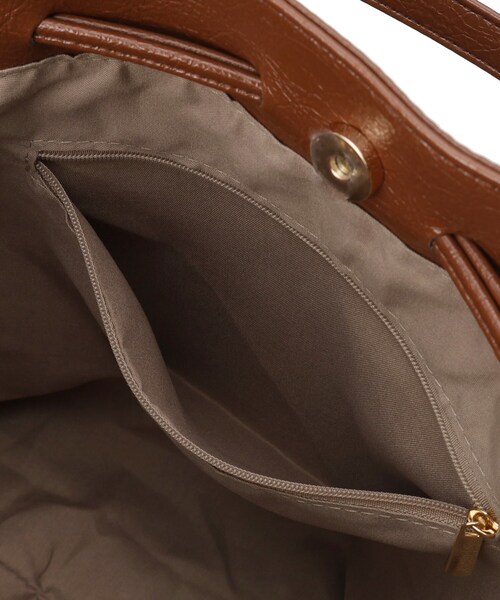 ITS'DEMO（イッツデモ）の「ヴィンテージ合皮トート（トートバッグ・レディース・ベージュ/ダークブラウン/ブラック・00）」の7枚目の写真