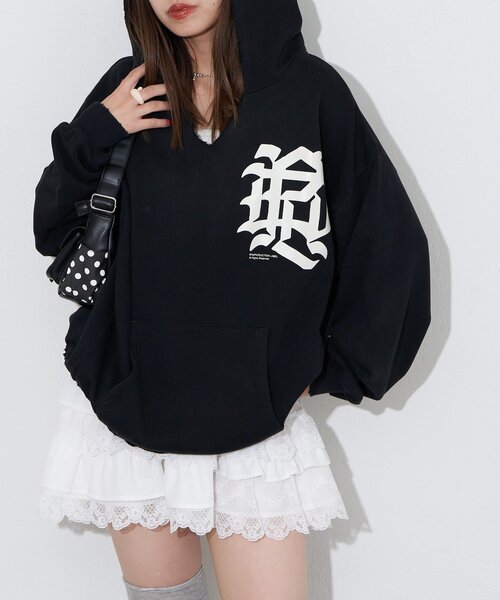 RePRODUCTION LABEL(リプロダクションレーベル)の「【RePRODUCTION LABEL / リプロダクションレーベル】スキッパーフーディー(Tシャツ/カットソー・レディース・バーガンディー/レッド/ブラック/ピンク/チャコールグレー・FREE)」の17枚目の写真