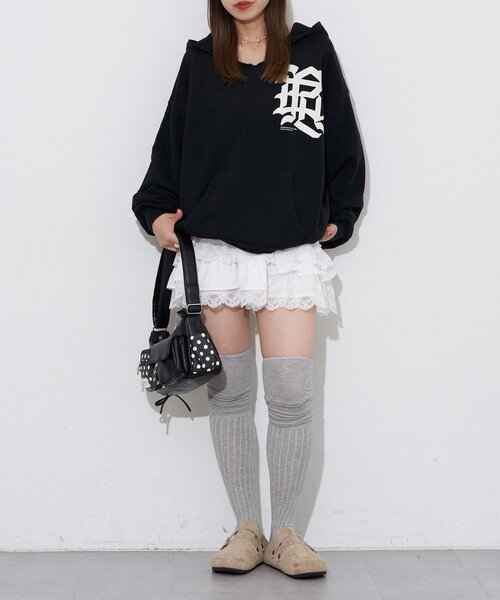 RePRODUCTION LABEL(リプロダクションレーベル)の「【RePRODUCTION LABEL / リプロダクションレーベル】スキッパーフーディー(Tシャツ/カットソー・レディース・バーガンディー/レッド/ブラック/ピンク/チャコールグレー・FREE)」の16枚目の写真