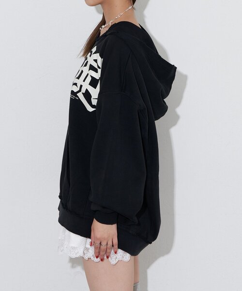 RePRODUCTION LABEL(リプロダクションレーベル)の「【RePRODUCTION LABEL / リプロダクションレーベル】スキッパーフーディー(Tシャツ/カットソー・レディース・バーガンディー/レッド/ブラック/ピンク/チャコールグレー・FREE)」の15枚目の写真