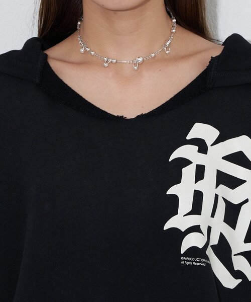 RePRODUCTION LABEL(リプロダクションレーベル)の「【RePRODUCTION LABEL / リプロダクションレーベル】スキッパーフーディー(Tシャツ/カットソー・レディース・バーガンディー/レッド/ブラック/ピンク/チャコールグレー・FREE)」の19枚目の写真