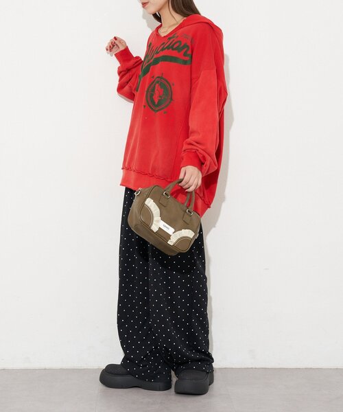 RePRODUCTION LABEL(リプロダクションレーベル)の「【RePRODUCTION LABEL / リプロダクションレーベル】スキッパーフーディー(Tシャツ/カットソー・レディース・バーガンディー/レッド/ブラック/ピンク/チャコールグレー・FREE)」の10枚目の写真