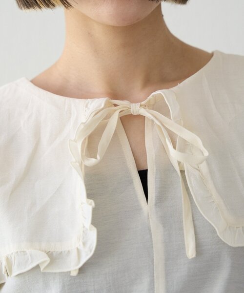 w closet（ダブルクローゼット）の「【25AW】2WAYBIG衿シャツ（シャツ/ブラウス・レディース・ピンク/サックスブルー/アイボリー・FREE）」の19枚目の写真