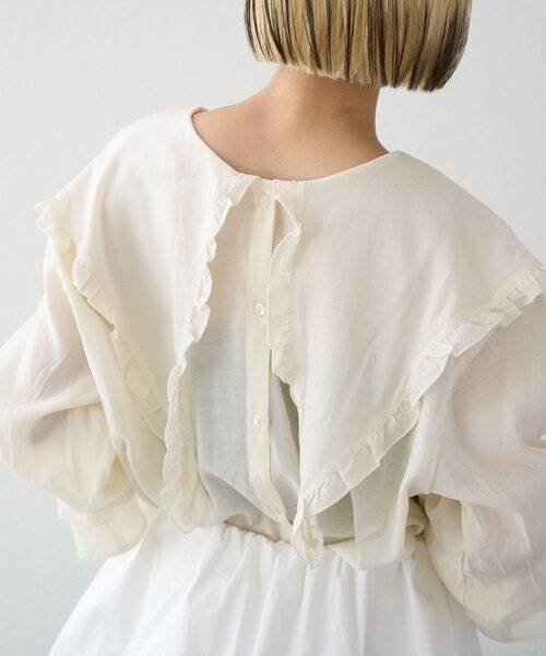 w closet（ダブルクローゼット）の「【25AW】2WAYBIG衿シャツ（シャツ/ブラウス・レディース・ピンク/サックスブルー/アイボリー・FREE）」の21枚目の写真