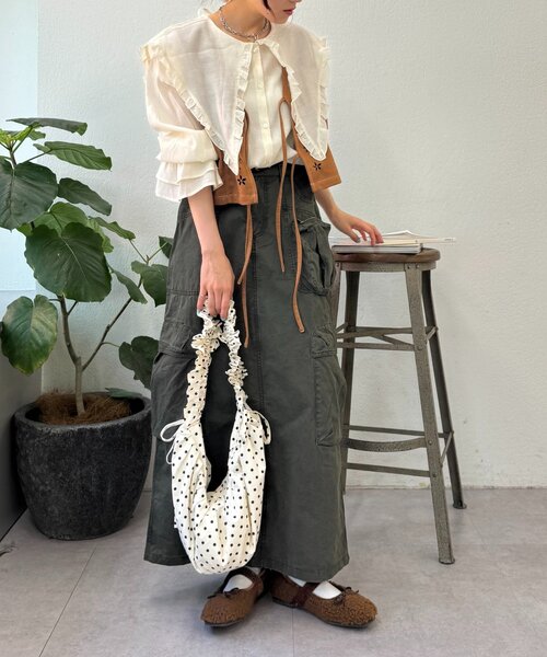 w closet（ダブルクローゼット）の「【25AW】2WAYBIG衿シャツ（シャツ/ブラウス・レディース・ピンク/サックスブルー/アイボリー・FREE）」の22枚目の写真