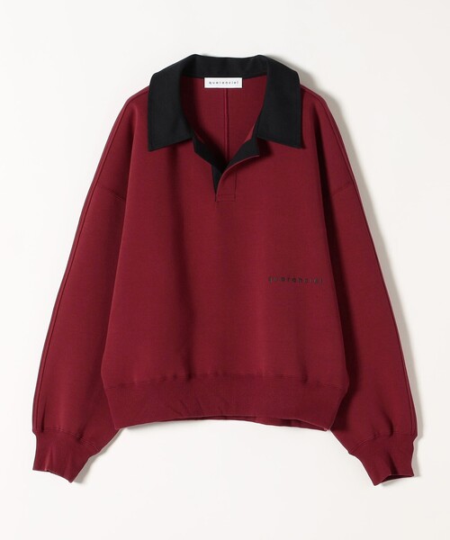 quaranciel:〈洗濯機可能〉ポンチ ロゴプリント ポロ ラガー