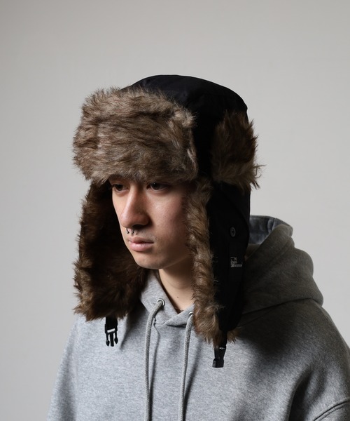 FUNALIVE(ファンアライブ)の「中綿入り パイロットキャップ(ニットキャップ/ビーニー・メンズ・グレー/ブラック/アーミー/サンドベージュ・FREE)」の22枚目の写真