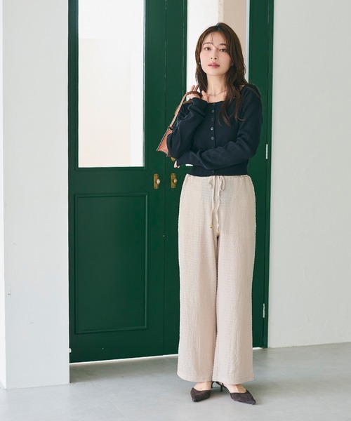 coca(coca)(コカ)の「シボラメシャーリングイージーパンツ(その他パンツ・レディース・ワイン/ブラック/ライトベージュ/グレー・S/M/L)」の7枚目の写真