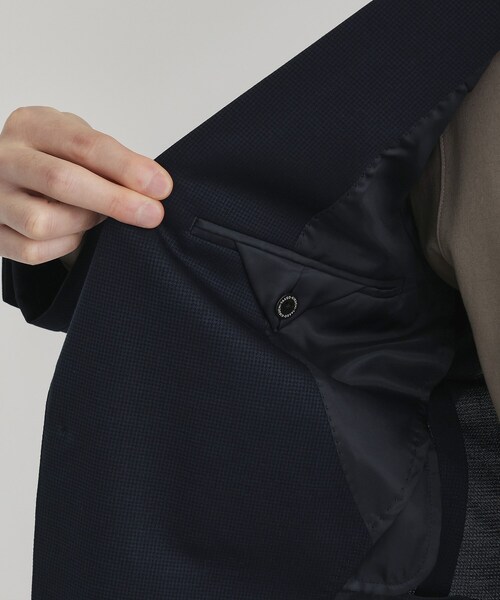 TAKEO KIKUCHI（タケオキクチ）の「ピンジャージ 千鳥 ジャケット（テーラードジャケット・メンズ・ブラック系3/ネイビー系3・02/03/04）」の12枚目の写真