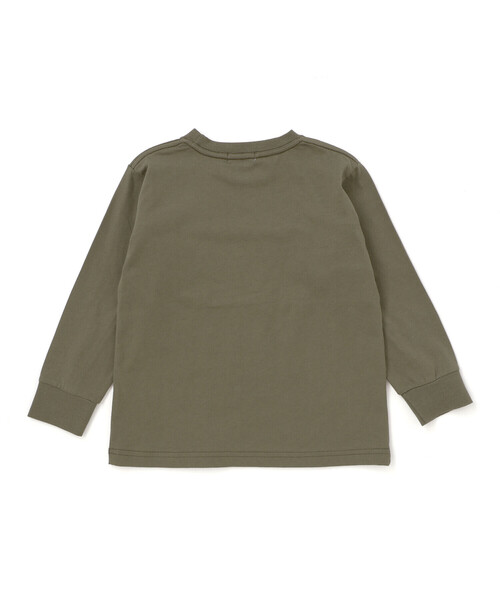 BeBe Petits Pois Vert（ベベプチポワヴェール）の「【店舗限定】フロッキープリント切り替え天竺長袖Tシャツ（Tシャツ/カットソー・キッズ・ブラック系その他/グリーン系その他・120cm/140cm/130cm/110cm/100cm/150cm）」の11枚目の写真