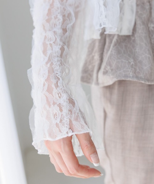 flower(フラワー)の「フローラルレーストップ(Tシャツ/カットソー・レディース・ホワイト・FREE)」の22枚目の写真