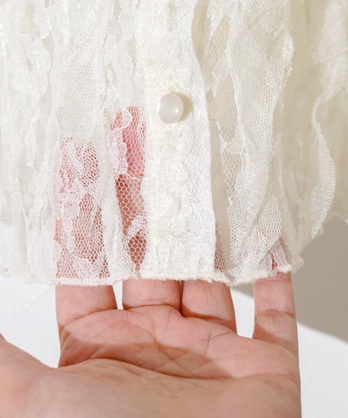 flower(フラワー)の「フローラルレーストップ(Tシャツ/カットソー・レディース・ホワイト・FREE)」の12枚目の写真