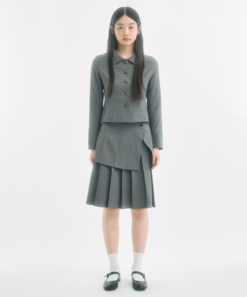FEKETE（フェケテ）の「low waist midi pleats skirt / ローウエストプリーツスカート（スカート・レディース・グレー/ブラック・SMALL/MEDIUM/LARGE）」の9枚目の写真