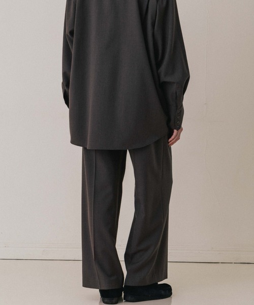 CREDONA（クレドナ）の「SAVILE WOOL TWO TUCK TROUSERS/サビルウールツータックトラウザー（スラックス・レディース・グレー/ブラウン/ベージュ・0/1）」の21枚目の写真