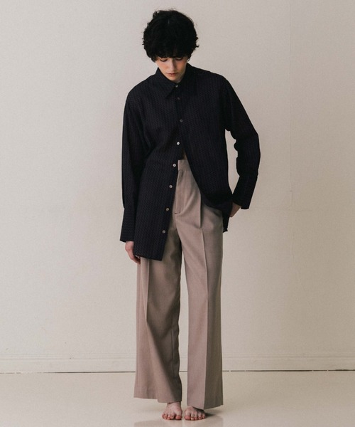CREDONA（クレドナ）の「SAVILE WOOL TWO TUCK TROUSERS/サビルウールツータックトラウザー（スラックス・レディース・グレー/ブラウン/ベージュ・0/1）」の22枚目の写真