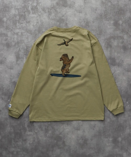 The Endless Summer（エンドレスサマー）の「TES 4 COLOR BUHI DUCK WATCHER LONG SLEEVE T-SHIRT / ロンT（Tシャツ/カットソー・メンズ・ホワイト/ベージュ/グリーン系その他3/グレー・SMALL/MEDIUM/LARGE/X-LARGE/XX-LARGE）」の18枚目の写真