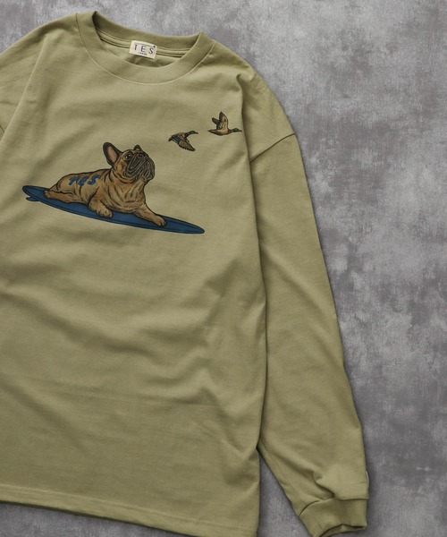 The Endless Summer（エンドレスサマー）の「TES 4 COLOR BUHI DUCK WATCHER LONG SLEEVE T-SHIRT / ロンT（Tシャツ/カットソー・メンズ・ホワイト/ベージュ/グリーン系その他3/グレー・SMALL/MEDIUM/LARGE/X-LARGE/XX-LARGE）」の19枚目の写真