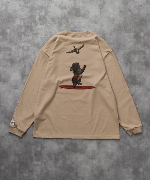 The Endless Summer（エンドレスサマー）の「TES 4 COLOR BUHI DUCK WATCHER LONG SLEEVE T-SHIRT / ロンT（Tシャツ/カットソー・メンズ・ホワイト/ベージュ/グリーン系その他3/グレー・SMALL/MEDIUM/LARGE/X-LARGE/XX-LARGE）」の14枚目の写真