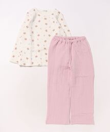 Kids Foret(キッズフォーレ)の【ジュニアあり】くま柄プリントキルトパジャマ(ルームウェア/パジャマ)