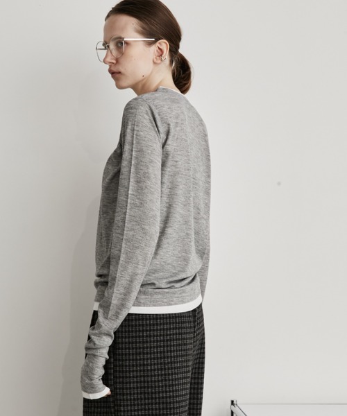 Auntie Rosa Holiday（アンティローザホリデー）の「レイヤードシアーリブプルオーバー（Tシャツ/カットソー・レディース・ホワイト/ブラック/グレー/ネイビー・FREE）」の17枚目の写真