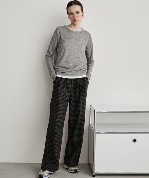 Auntie Rosa Holiday（アンティローザホリデー）の「レイヤードシアーリブプルオーバー（Tシャツ/カットソー・レディース・ホワイト/ブラック/グレー/ネイビー・FREE）」の20枚目の写真