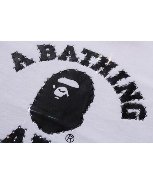 A BATHING APE(アベイシングエイプ)の「CRYSTAL STONE COLLEGE TEE(Tシャツ/カットソー・レディース・ブラック/ホワイト・X-SMALL/SMALL/MEDIUM)」の3枚目の写真
