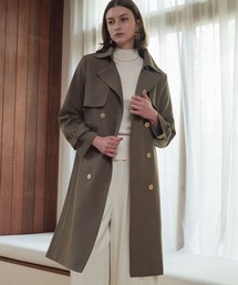 くアクリス♡ベルテッドコート　カシミヤ100% ロングコート金ボタン sankyo shokai カシミヤコート カシミヤ100％ ロングコート