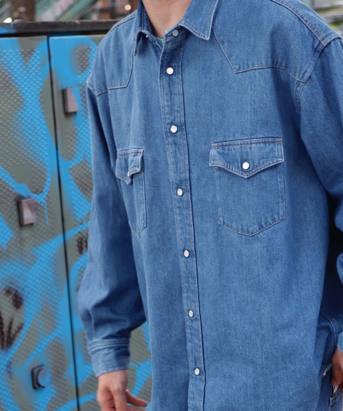 is-ness(イズネス)の「is-ness / イズネス WESTERN SHIRTS (Enzyme Wash)(シャツ/ブラウス・メンズ・ブラック/ネイビー・MEDIUM/LARGE)」の1枚目の写真