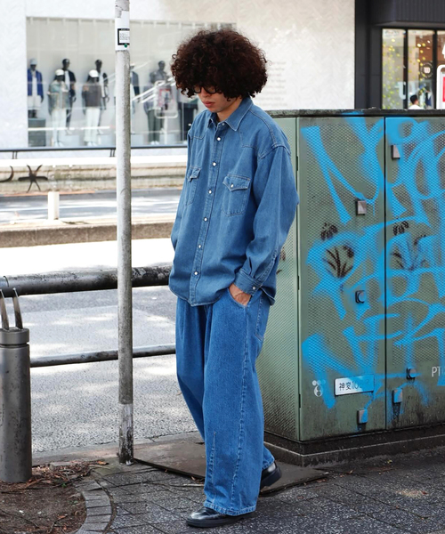 is-ness(イズネス)の「is-ness / イズネス WESTERN SHIRTS (Enzyme Wash)(シャツ/ブラウス・メンズ・ブラック/ネイビー・MEDIUM/LARGE)」の4枚目の写真
