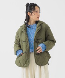 【新品・未使用】リンカブル　キルティングブルゾン　カーキ 新品・未使用】リンカブル キルティングブルゾン カーキ
