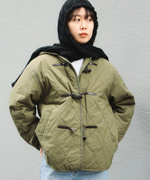 B:MING by BEAMS(ビーミングバイビームス)の「キルティング ダッフル ブルゾン(S~M)(ブルゾン・レディース・ホワイト系その他5/カーキ・SMALL/MEDIUM)」の2枚目の写真