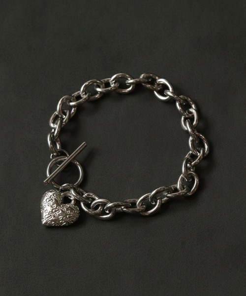 DiamondHearts（ダイヤモンドハーツ）の「エンボスハートチャームマンテルチェーンブレスレット（ブレスレット・レディース・シルバー/ゴールド・SMALL/MEDIUM/LARGE）」の9枚目の写真