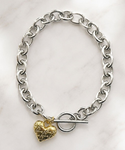 DiamondHearts（ダイヤモンドハーツ）の「エンボスハートチャームマンテルチェーンブレスレット（ブレスレット・レディース・シルバー/ゴールド・SMALL/MEDIUM/LARGE）」の12枚目の写真