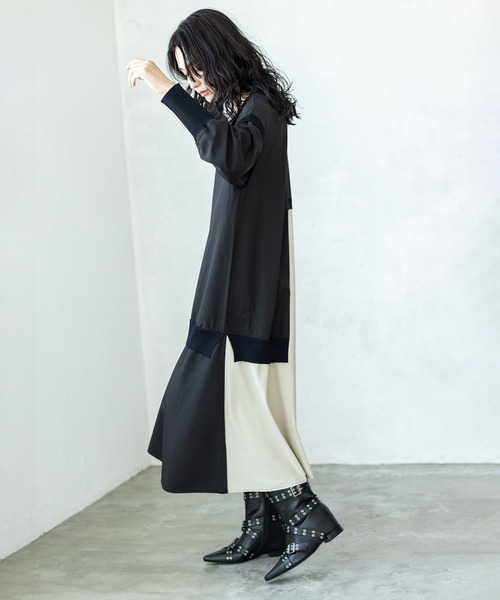 OSMOSIS（オズモーシス）の「2WAY切替ワンピース（ワンピース・レディース・ブルー/ライトベージュ/ブラック・ONE SIZE）」の5枚目の写真