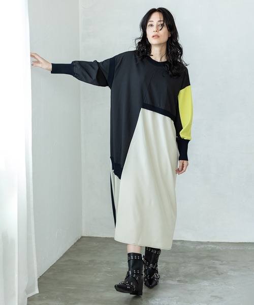 OSMOSIS（オズモーシス）の「2WAY切替ワンピース（ワンピース・レディース・ブルー/ライトベージュ/ブラック・ONE SIZE）」の10枚目の写真