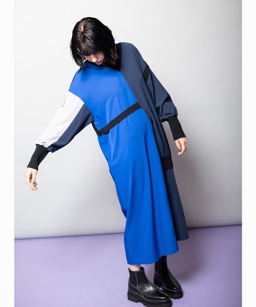 OSMOSIS（オズモーシス）の「2WAY切替ワンピース（ワンピース・レディース・ブルー/ライトベージュ/ブラック・ONE SIZE）」の16枚目の写真