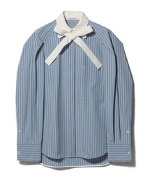 estnation トップス　襟付き　ネイビー ESTNATION ニット セーター / 2WAY 襟付きハーフスリーブ ニット