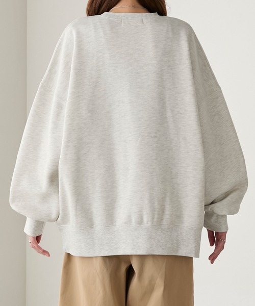 BONLECILL（ボンルシール）の「フラワー刺繍裏起毛スウェットプルオーバー（スウェット・レディース・ブラウン/オートミール/チャコールグレー/オフホワイト・FREE）」の20枚目の写真