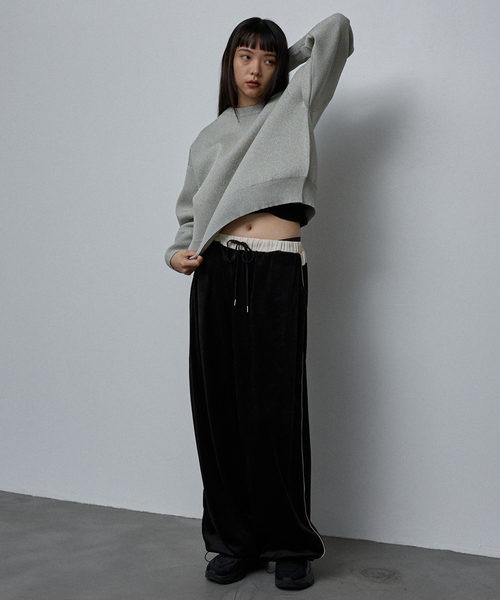 NOMINE（ノミネ）の「ベロアトラックパンツ（その他パンツ・レディース・グレー/ボルドー/ブラック・S/M）」の4枚目の写真