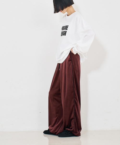 NOMINE（ノミネ）の「ベロアトラックパンツ（その他パンツ・レディース・グレー/ボルドー/ブラック・S/M）」の14枚目の写真