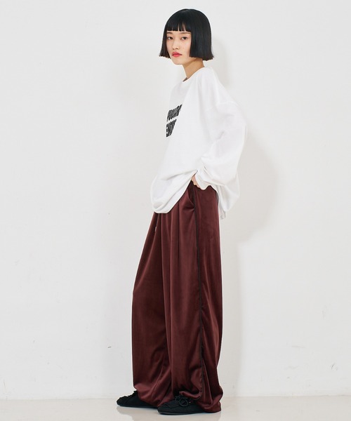 NOMINE（ノミネ）の「ベロアトラックパンツ（その他パンツ・レディース・グレー/ボルドー/ブラック・S/M）」の13枚目の写真