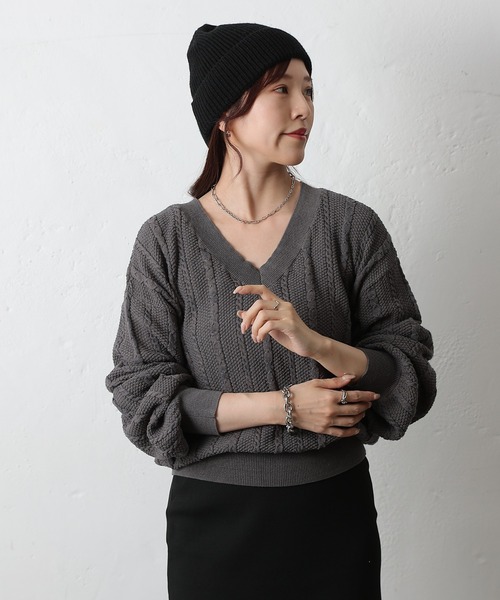 COLONY 2139（コロニートゥーワンスリーナイン）の「ニットキャップ（ニットキャップ/ビーニー・レディース・ブラック/グレー・FREE）」の14枚目の写真