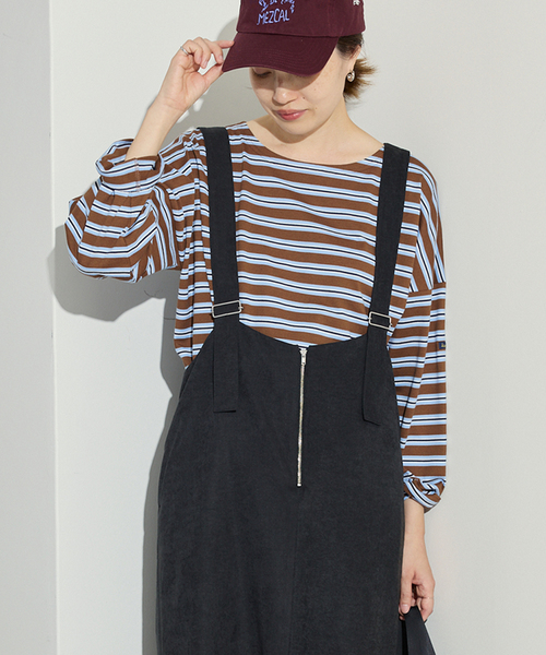 LE MINOR/ルミノア SLOBE別注 マルチボーダー（Tシャツ/カットソー