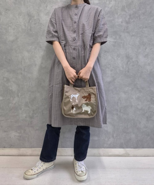 Bleu Bleuet(ブルーブルーエ)の「ナイロン刺繍ランチトートバッグ(トートバッグ・レディース・ベージュ/ネイビー/ブラック/グレー・FREE)」の19枚目の写真